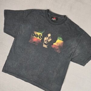 Vintage Bob Marley T-shirt Adult 1X Black Zion Rootswear Rasta Reggae Music